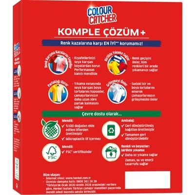 K2r Renk Koruyucu Mendil - 10lu Paket, 10 Yıkama Kapasitesi, Tüm Renkler İçin, Kokusuz, Parlaklık Koruma ve Derinlemesine Temizlik Özelliği