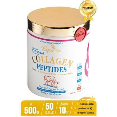 Kiperin Toz Hidrolize Peptit Takviyesi 500 gr – Kas ve Bağ Dokusu Sağlığını Destekleyen Besin Takviyesi