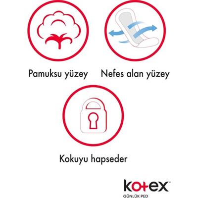 Kotex Günlük Ped 34 Adet Sızıntı Önleyici Teknoloji ile Gün Boyu Konfor Sunar