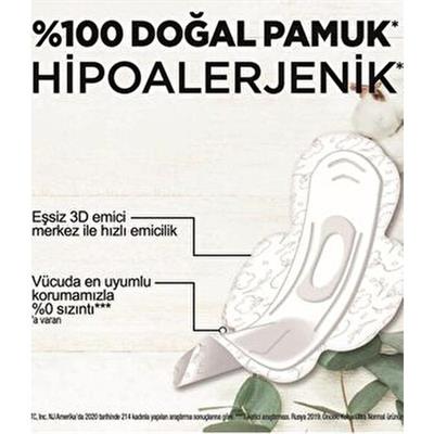 Kotex Natural 7 Uzun Ped Hipoalerjenik ve Doğal Pamukla Gün Boyu Konfor Sağlar
