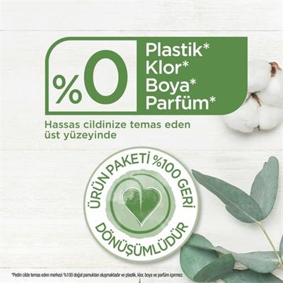 Kotex Natural Gece Ped Hipoalerjenik %100 Pamuk 16 Adet Sızıntı Önleyici Özellik