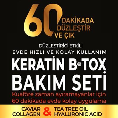 La Benedic 4 Aşamalı Keratin Botox Hızlı Düzleştirici & Bakım Full Set - Koyu Renkli Saçlar İçin