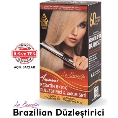 La Benedic 4 Aşamalı Keratin Botox Hızlı Düzleştirici & Bakım Full Set (Açık Renkli Saçlar İçin)