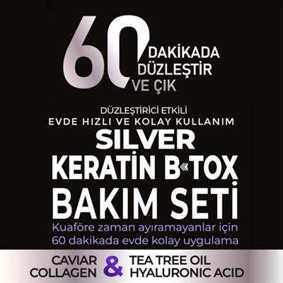 La Benedic 4 Aşamalı Silver Keratin Botox Hızlı Düzleştirici & Bakım Full Set - Silver Saçlar İçin