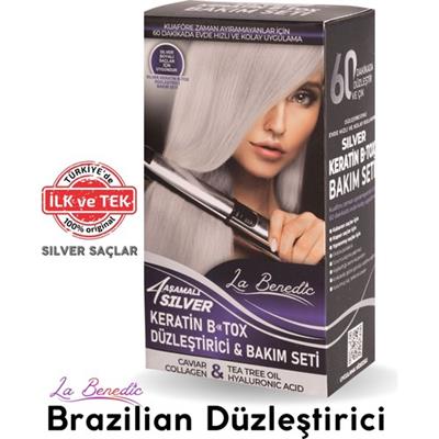 La Benedic 4 Aşamalı Silver Keratin Botox Hızlı Düzleştirici & Bakım Full Set - Silver Saçlar İçin