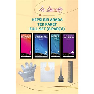 La Benedic Avantajlı Sılver Keratin Botox Onarıcı ve Düzleştirici Full Set (Sılver ve Açık Sarı Platın Renkli Saçlar Için)