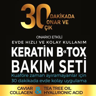 La Benedic Trde ILK ve TEK 4 Aşamalı Keratin Botox Hızlı Onarım&bakım Full Set - Tüm Saç Renk ve Tipler