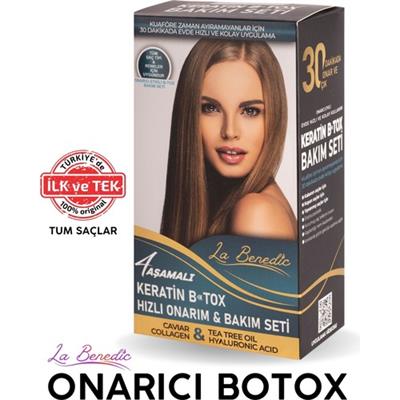 La Benedic Trde ILK ve TEK 4 Aşamalı Keratin Botox Hızlı Onarım&bakım Full Set - Tüm Saç Renk ve Tipler