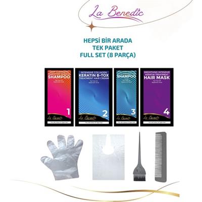 La Benedic Trde ILK ve TEK 4 Aşamalı Keratin Botox Hızlı Onarım&bakım Full Set - Tüm Saç Renk ve Tipler