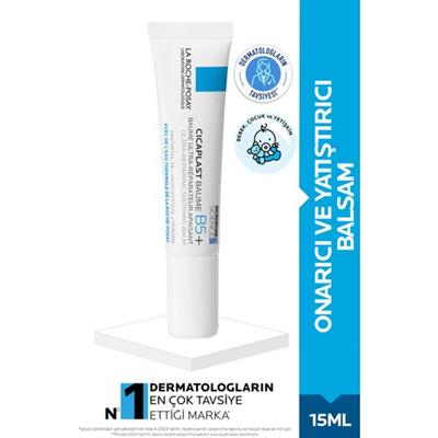 La Roche-Posay Cicaplast Baume B5+ Çinko ve Magnezyum İçeren Yatıştırıcı Krem 15 ml – Yüz, Vücut ve Dudaklar İçin Tüm Cilt Tiplerine Uygun
