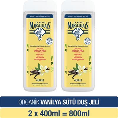 Le Petit Marseillais Vanilya Sütü Duş Jeli 400 ml X 2 Adet