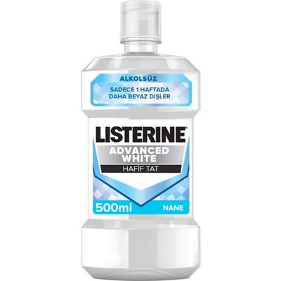 Listerine Advanced White Ağız Gargarası Alkol İçermeyen Hafif Tat 500 ml Dişleri Güçlendirir
