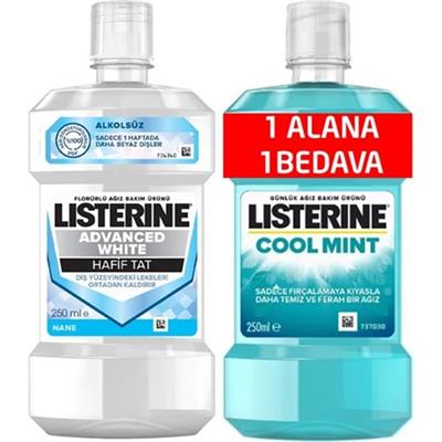 Listerine Nane Aromalı Ağız Gargarası 2×250 ml – Dişleri Güçlendiren, Plak ve Tartar Oluşumunu Önleyen Antibakteriyel Formül