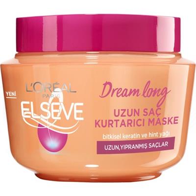LOréal Paris Elseve Dream Long Besleyici Onarıcı Saç Maskesi 300 ml Krem Formül Uzun Saçlar İçin