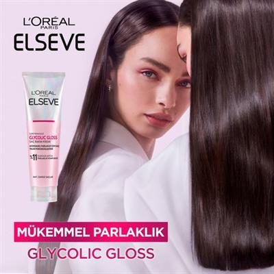 Loréal Paris Elseve Glycolic Gloss Mükemmel Parlaklık Için Pürüzsüzleştirici Saç Kremi 150ML