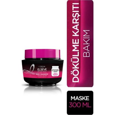 LOréal Paris Elseve Güçlendirici Saç Maskesi 300 ml – Biotin, B5 Vitamini ve Arginin ile Dökülme Karşıtı Silikonsuz Onarım