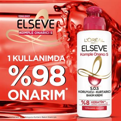 LOréal Paris Elseve Komple Onarıcı 5 S.O.S Koruyucu - Kurtarıcı Bakım Kremi 200 ml