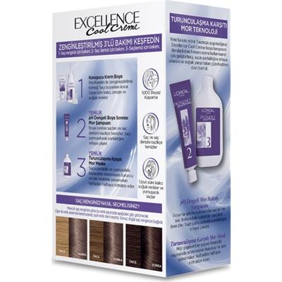 LOréal Paris Excellence Cool Creme Saç Boyası – 7.11 Ekstra Küllü Kumral
