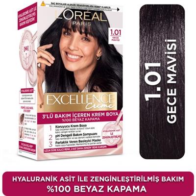 LOréal Paris Excellence Creme 1.01 Derin Gece Mavisi Saç Boyası