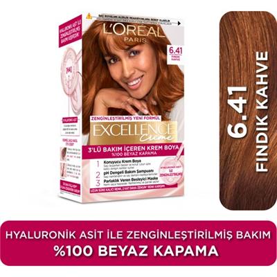 LOréal Paris Excellence Creme 6.41 Fındık Kahve Saç Boyası 99 ml Krem Formda Saç Bakım Kompleksi