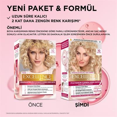 LOréal Paris Excellence Creme Saç Boyası - 10 Açık Sarı