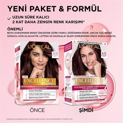 LOréal Paris Excellence Creme Saç Boyası - 4.15 Büyüleyici Kahve