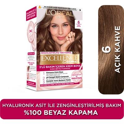LOréal Paris Excellence Creme Saç Boyası - 6 Açık Kahve