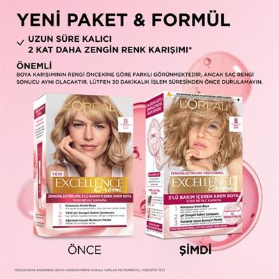 LOréal Paris Excellence Creme Saç Boyası - 8 Koyu Sarı