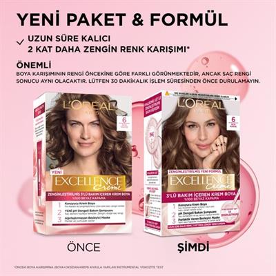 LOréal Paris Excellence Creme Saç Boyası - 6 Açık Kahve