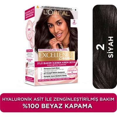 LOréal Paris Excellence Creme Saç Boyası - 2 Siyah
