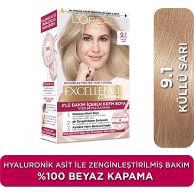 LOréal Paris Excellence Creme Saç Boyası - 9.1 Sarı Küllü