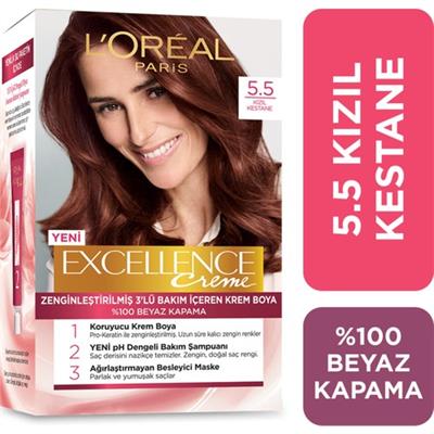 LOréal Paris Excellence Creme Saç Boyası - 5.5 Kızıl Kestane