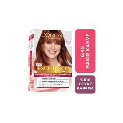 LOréal Paris Excellence Creme Saç Boyası 6.45 Bakır Kahve Üç Aşamalı Bakım 99 ml