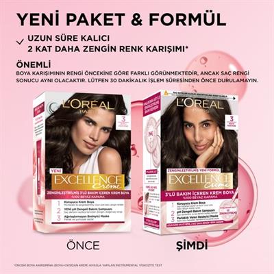 LOréal Paris Excellence Creme Saç Boyası - 3 Koyu Kestane