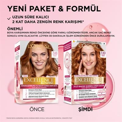 LOréal Paris Excellence Creme Saç Boyası - 7.43 Sultan Bakırı
