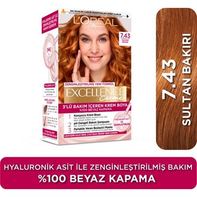 LOréal Paris Excellence Creme Saç Boyası - 7.43 Sultan Bakırı