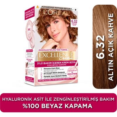 LOréal Paris Excellence Creme Saç Boyası - 6.32 Altın Açık Kahve