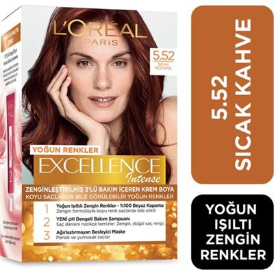 LOréal Paris Excellence Intense Saç Boyası 5.52 Sıcak Kestane