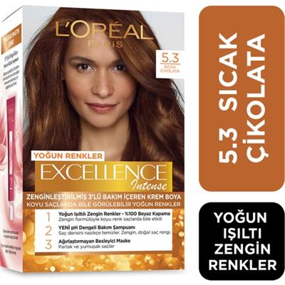 LOréal Paris Excellence Intense Saç Boyası  5.3 Sıcak Çikolata