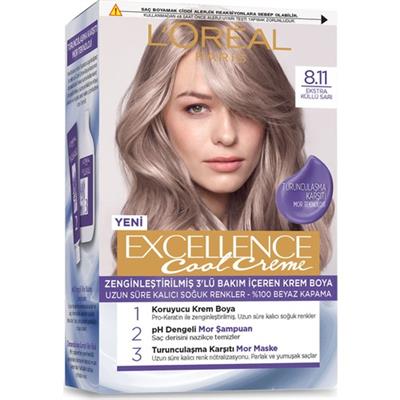 LOréal Paris L’Oréal Paris Excellence Cool Creme Saç Boyası – 8.11 Ekstra Küllü Sarı