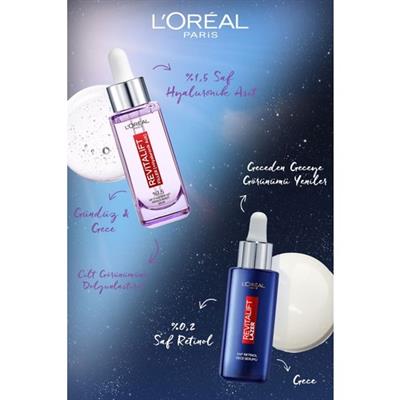 LOréal Paris Loreal Revitalift Filler %1.5 Saf Hyaluronik Asit Serum + Saf Retinol Gece Serumu