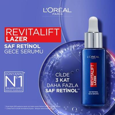 LOréal Paris Loreal Revitalift Filler %1.5 Saf Hyaluronik Asit Serum + Saf Retinol Gece Serumu