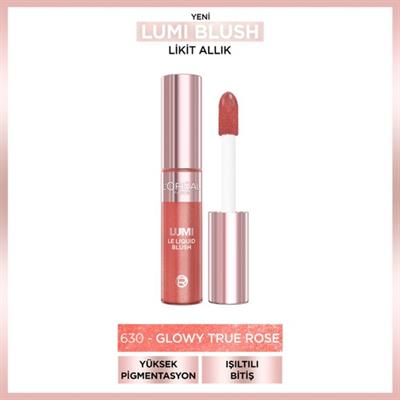 LOréal Paris Lumi Blush Likit Allık - 630 Glowy True Rose