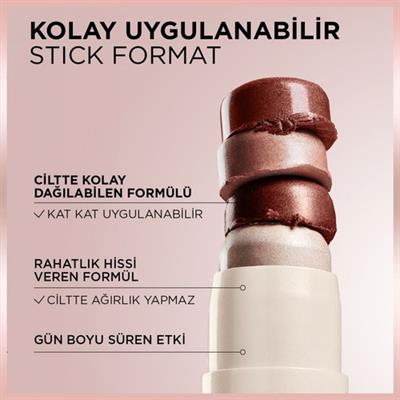 LOréal Paris Lumi Glass Islak Bitişli Stick Aydınlatıcı - 610 Glassy Pearl Eclat
