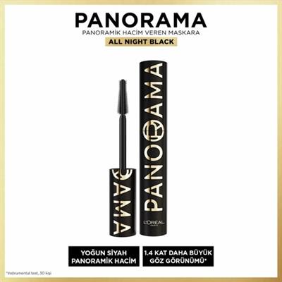 LOréal Paris Panorama Hacim Veren Maskara All Night Black - Siyah
