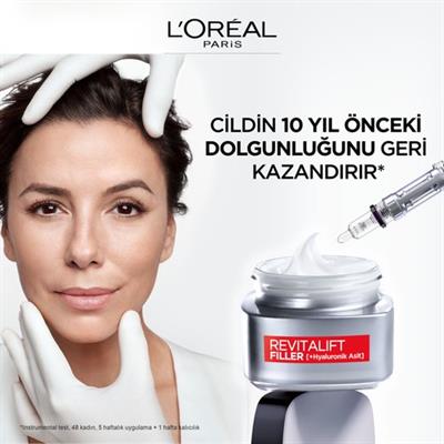 LOréal Paris Revitalift Filler Yoğun Dolgunlaştırıcı Yaşlanma Karşıtı Gündüz Kremi 50Ml - Hyaluronik Asit