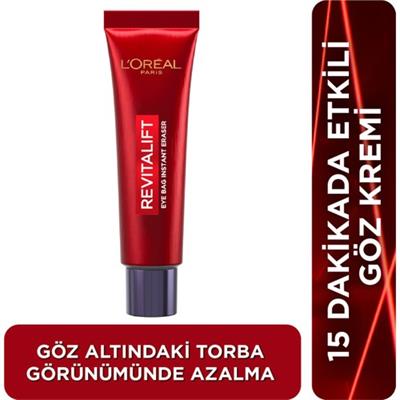 Loréal Paris Revitalift Lazer Eyebag Instant Eraser Göz Altı Torba Görünümüne Karşı Etkili Göz Kremi 15ML