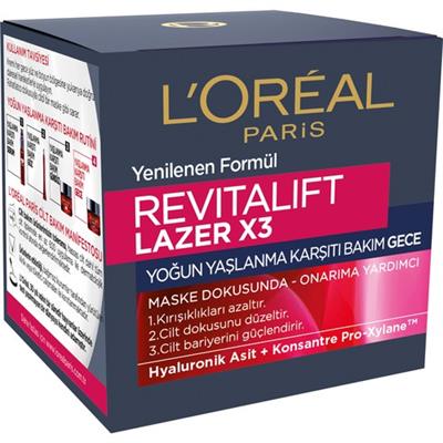 LOréal Paris Revitalift Lazer X3 Yoğun Yaşlanma Karşıtı Gece Bakım Kremi