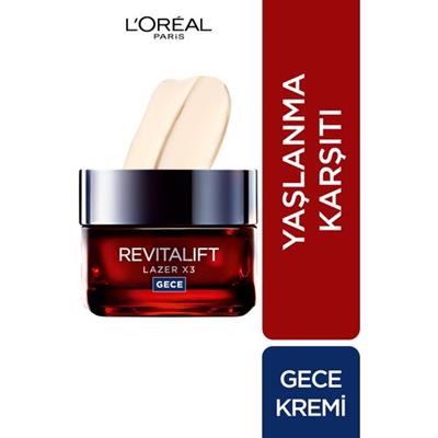 LOréal Paris Revitalift Lazer X3 Yoğun Yaşlanma Karşıtı Gece Bakım Kremi