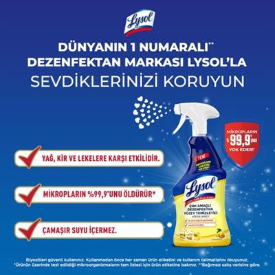 Lysol Çok Amaçlı Dezenfektan Yüzey Temizleyici Köpük Sprey 750 ml